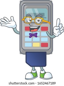 The Geek character of POS machine mascot design