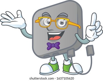 The Geek character of power bank mascot design
