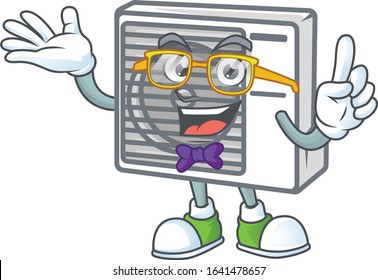 The Geek character of split air conditioner mascot design