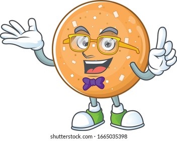 The Geek character of sugar cookies mascot design