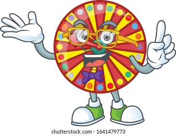 The Geek character of wheel fortune mascot design