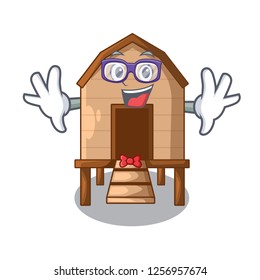 Geek chiken coop isolated on a mascot