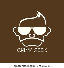 Geek Chimp Logo Vector Illustration