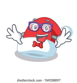 Geek Christmas hat character cartoon