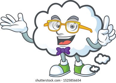 Geek cloud bubble with cartoon character style