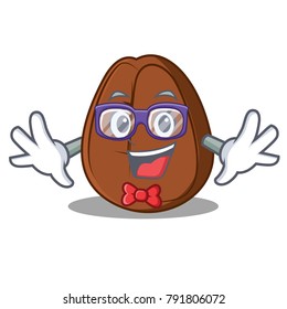 Geek coffee bean character cartoon