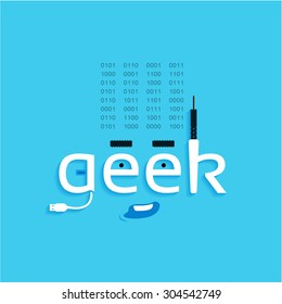 geek concept background design