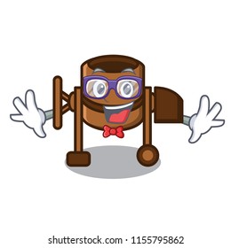 Geek concrete mixer character cartoon