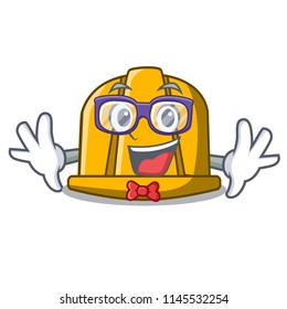Geek construction helmet character cartoon