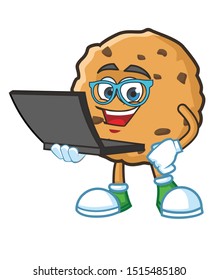 geek cookie cartoon character mascot design