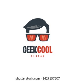 Geek cool  mascot  design vector