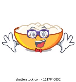 Geek cottage cheese character cartoon