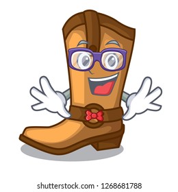 Geek cowboy boots isolated in the mascot