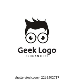 Geek Creative Logo Inspiration. Geek Vector Illustration Design.