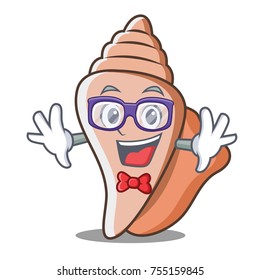 Geek cute shell character cartoon