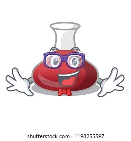 Geek delicious red wine with cartoon decanter