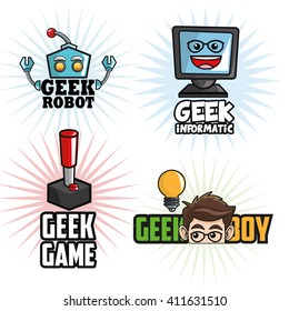 Geek design, identity concept, vector illustration