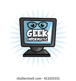 Geek design, identity concept, vector illustration