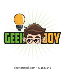 Geek design, identity concept, vector illustration