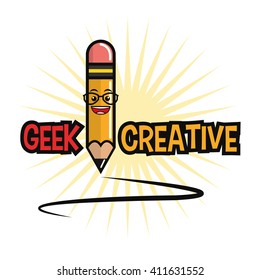 Geek design, identity concept, vector illustration