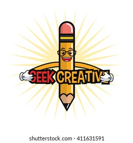 Geek design, identity concept, vector illustration