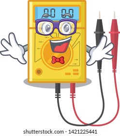 Geek digital multimeter isolated with the character