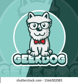 Geek Dog Mascot Logo Design