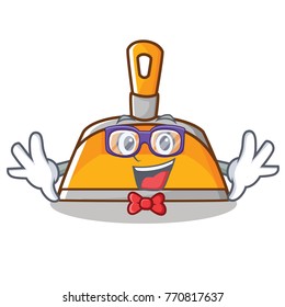 Geek dustpan character cartoon style
