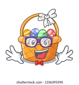 Geek easter basket isolated in the character