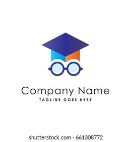 geek education logo template