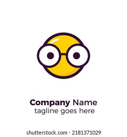 geek egg yolk professional simple logo vector illustration design template