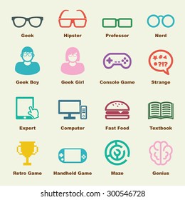 geek elements, vector infographic icons