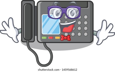 Geek fax machine in the character shape
