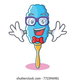 Geek feather duster character cartoon