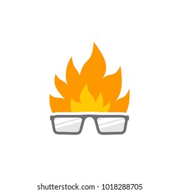Geek Fire Logo Icon Design
