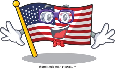 Geek flag america with the mascot shape
