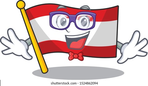 Geek flag austria flying at cartoon pole