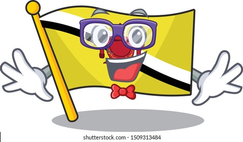 Geek flag brunei darussalam mascot shaped cartoon