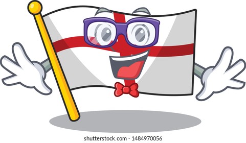 Geek flag england with the cartoon shape