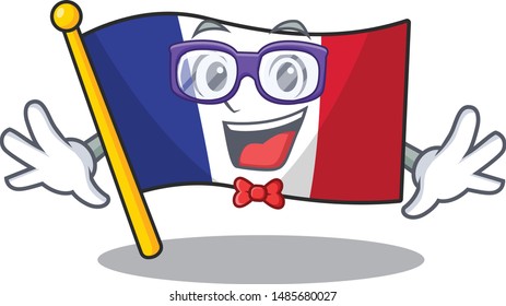 Geek flag france isolated with the mascot