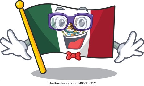 Geek flag mexico character in mascot shaped