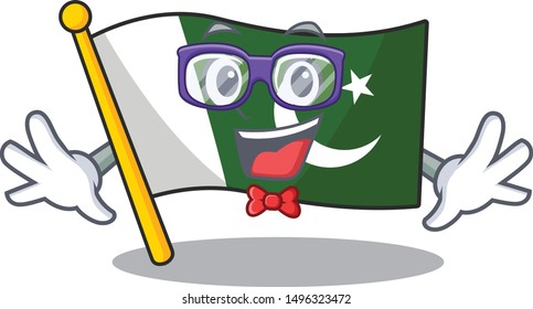 Geek flag pakistan character in shaped mascot