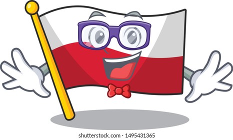 Geek flag poland hoisted on mascot pole
