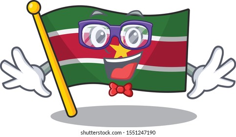 geek flag suriname character with cartoon shape
