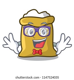 Geek flour character cartoon style