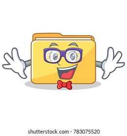 Geek folder character cartoon style
