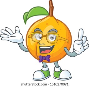 Geek fresh nutmeg cartoon for recipe food