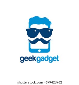 Logo de Geek Gadget, plantilla de logotipo de Cool Gadget diseños ilustración vectorial