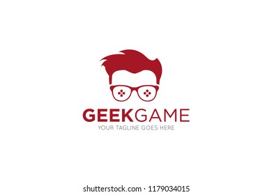 geek game logo. icon, symbol design template