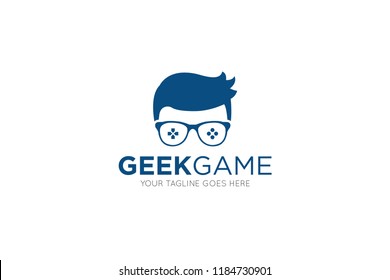 logo del juego geek, icono, plantilla de diseño de símbolos